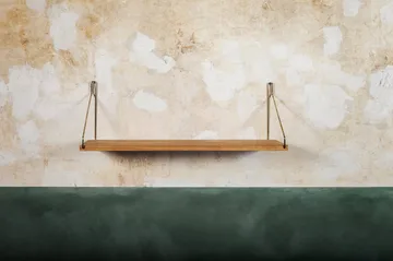 Estante de pared Single Shelf - Roble-latón, 60x20 cm - FRAMA