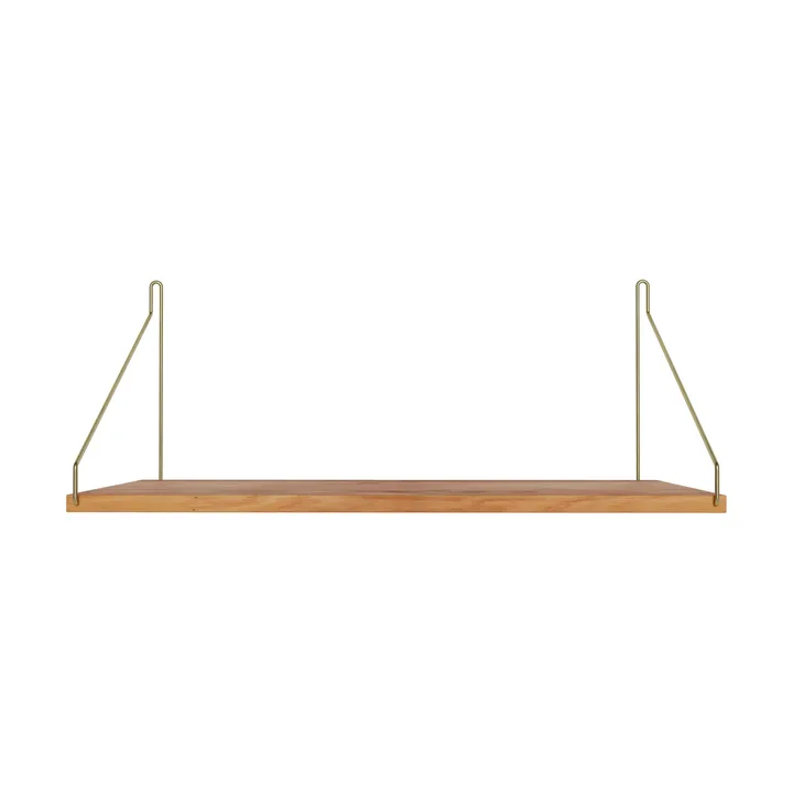 Estante de pared Single Shelf - Roble-latón, 60x27 cm - FRAMA