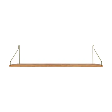 Estante de pared Single Shelf - Roble-latón, 80x20 cm - FRAMA