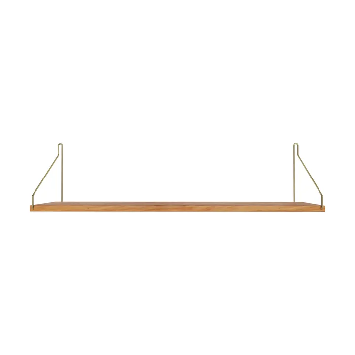 Estante de pared Single Shelf - Roble-latón, 80x20 cm - FRAMA