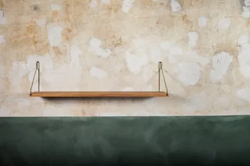 Estante de pared Single Shelf - Roble-latón, 80x20 cm - FRAMA