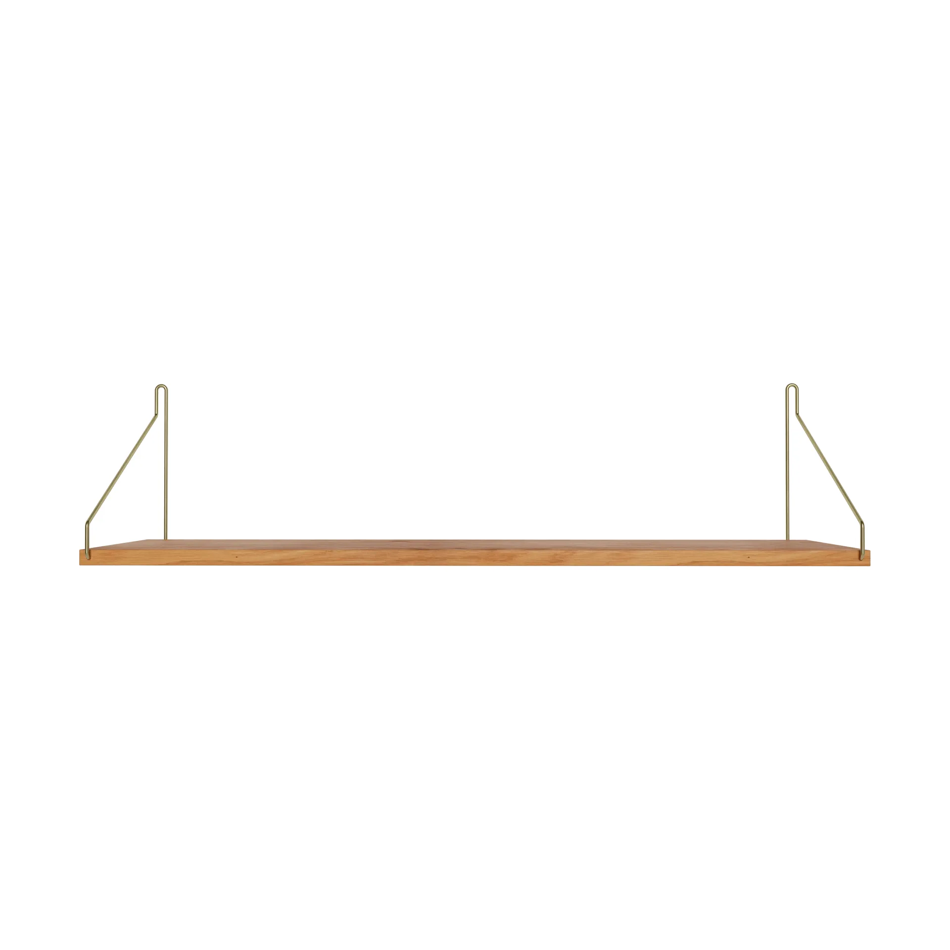 Estante de pared Single Shelf, Roble-latón, 80x27 cm FRAMA
