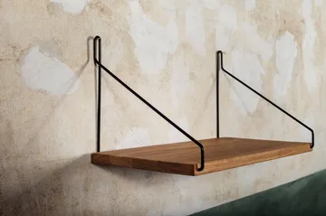 Estante de pared Single Shelf - Roble-negro, 40x20 cm - FRAMA
