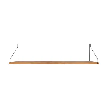 Estante de pared Single Shelf - Roble-negro, 80x20 cm - FRAMA