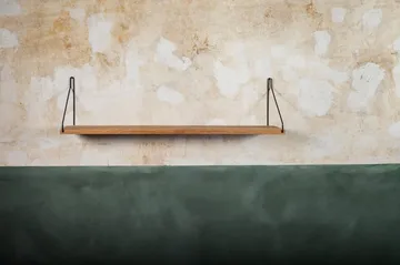Estante de pared Single Shelf - Roble-negro, 80x20 cm - FRAMA