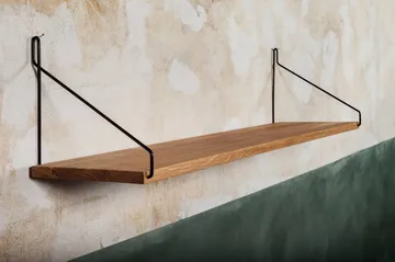 Estante de pared Single Shelf - Roble-negro, 80x20 cm - FRAMA