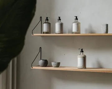Estante de pared Single Shelf - Roble-negro, 80x20 cm - FRAMA