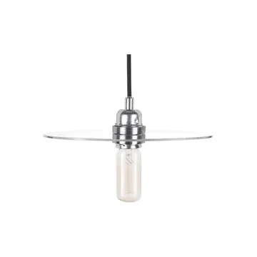 Lámpara colgante Circle Shade - Cristal transparente-acero, Ø25 cm - FRAMA