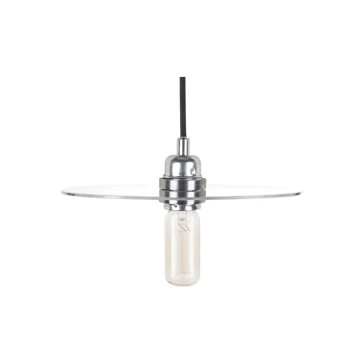 Lámpara colgante Circle Shade - Cristal transparente-acero, Ø25 cm - FRAMA