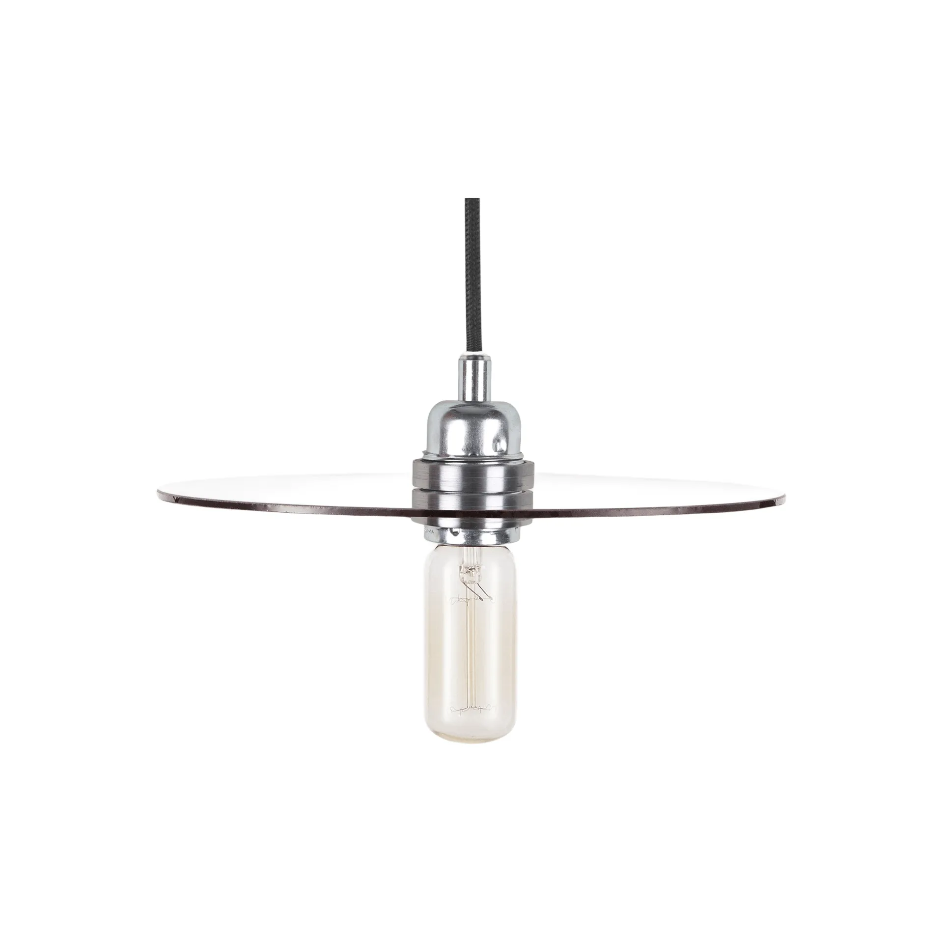 Lámpara colgante Circle Shade, Vidrio ahumado-acero, Ø25 cm FRAMA