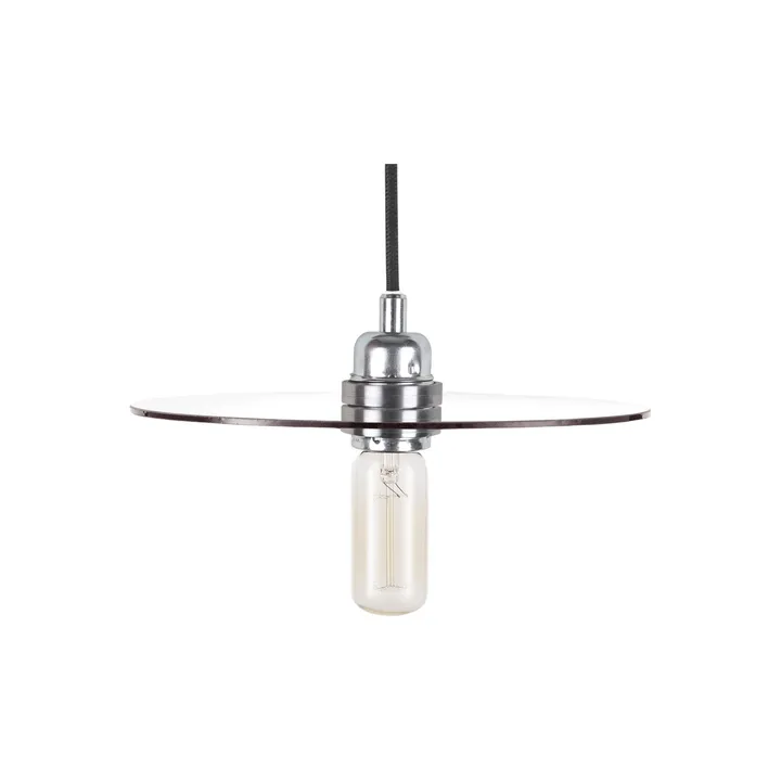 Lámpara colgante Circle Shade - Vidrio ahumado-acero, Ø25 cm - FRAMA