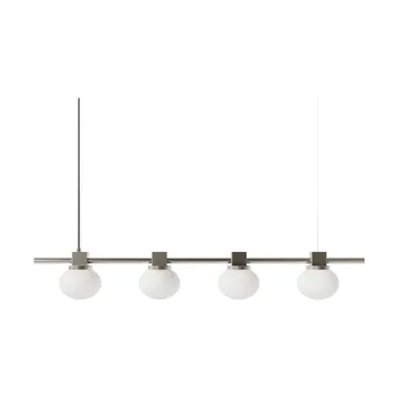 Lámpara colgante Ovoid Pendant Light Quadruple - Acero inoxidable, vidrio opalino - FRAMA