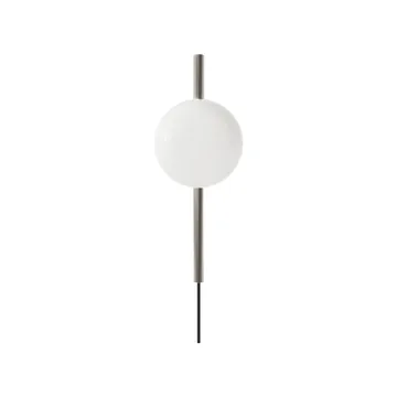 Lámpara de pared Ovoid Single - Acero inoxidable-vidrio opalino - FRAMA