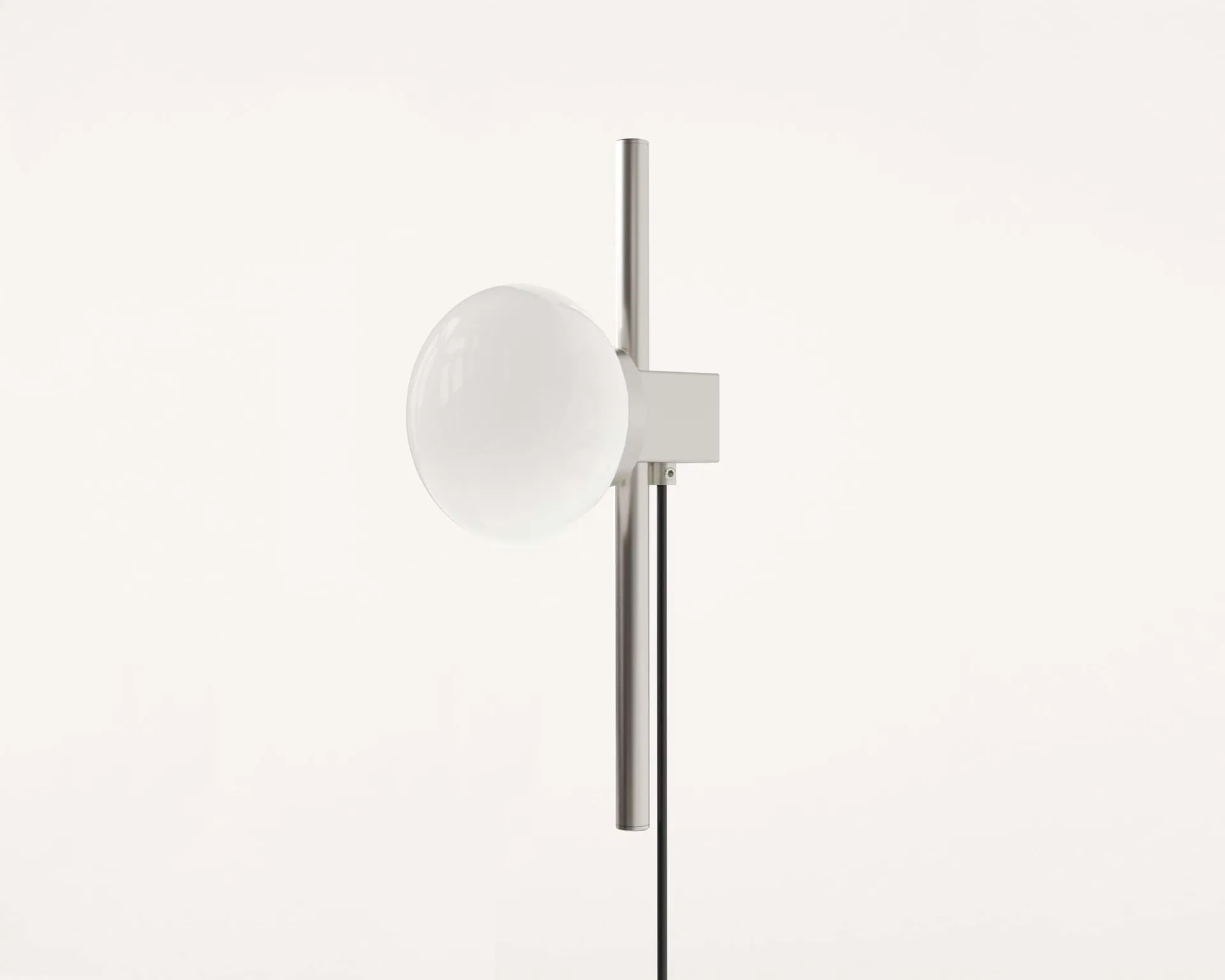 Lámpara de pared Ovoid Single, Acero inoxidable-vidrio opalino FRAMA