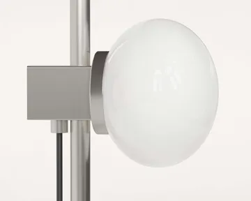 Lámpara de pared Ovoid Single - Acero inoxidable-vidrio opalino - FRAMA