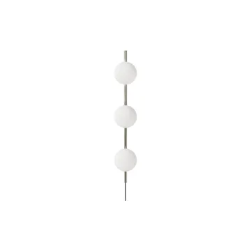 Lámpara de pared Ovoid Single - Acero inoxidable-vidrio opalino - FRAMA