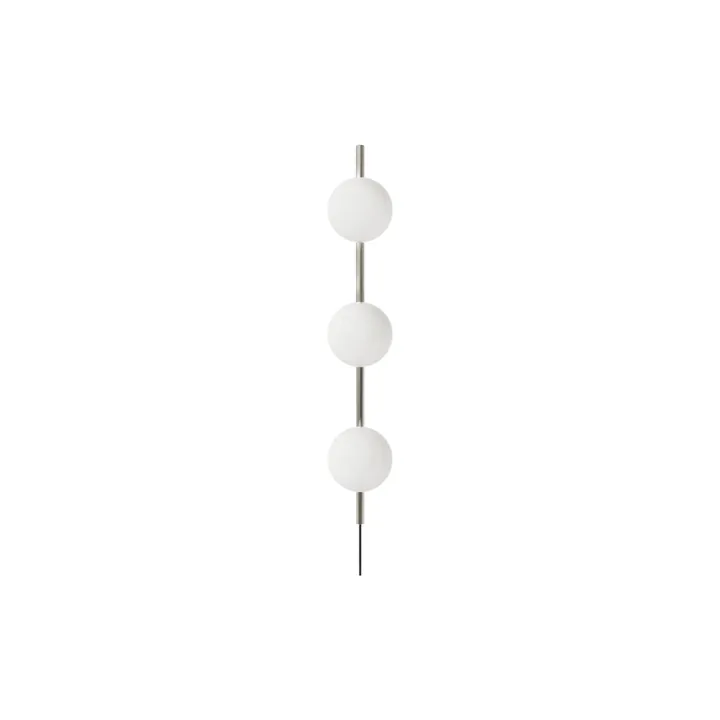 Lámpara de pared Ovoid Single - Acero inoxidable-vidrio opalino - FRAMA