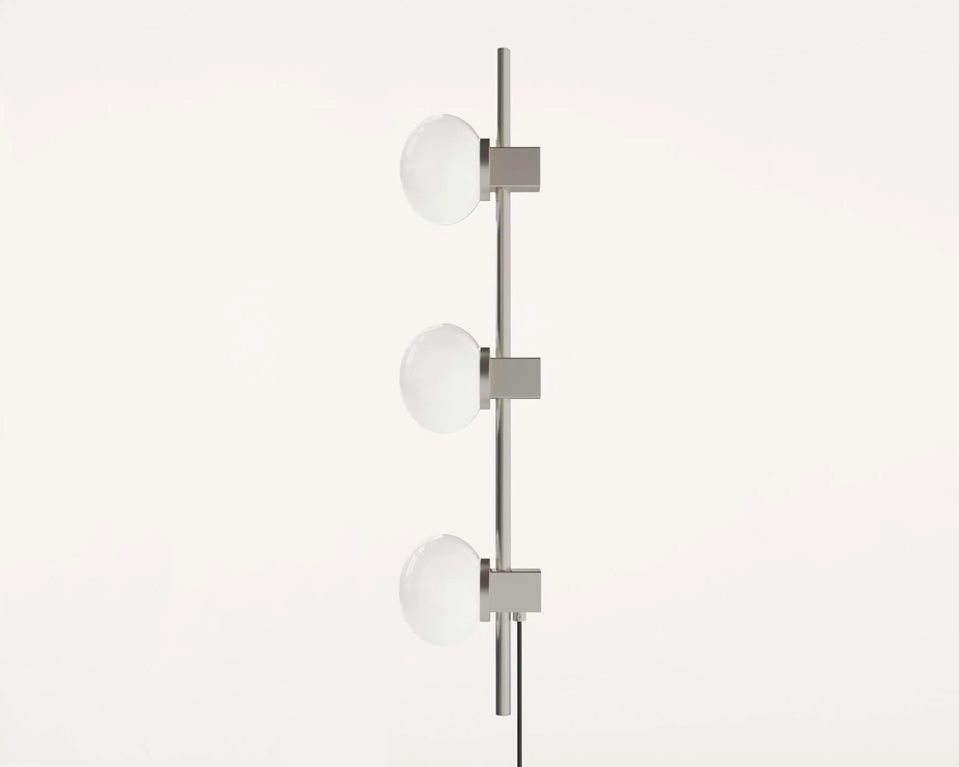 Lámpara de pared Ovoid Single, Acero inoxidable-vidrio opalino FRAMA