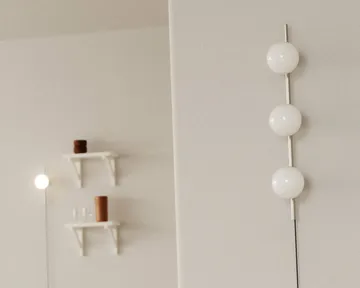 Lámpara de pared Ovoid Single - Acero inoxidable-vidrio opalino - FRAMA