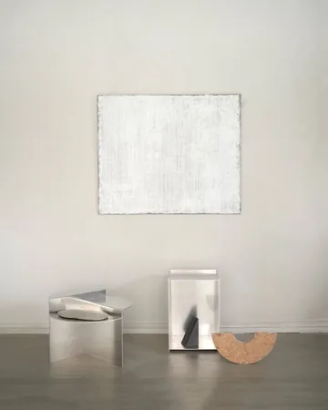 Mesa auxiliar Rivet - Aluminio, Ø51,3x40 cm - FRAMA