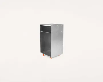 Mesa auxiliar Rivet Cart con ruedas - Aluminio, 32,8x33,8x65 cm - FRAMA