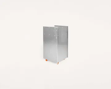Mesa auxiliar Rivet Cart con ruedas - Aluminio, 32,8x33,8x65 cm - FRAMA