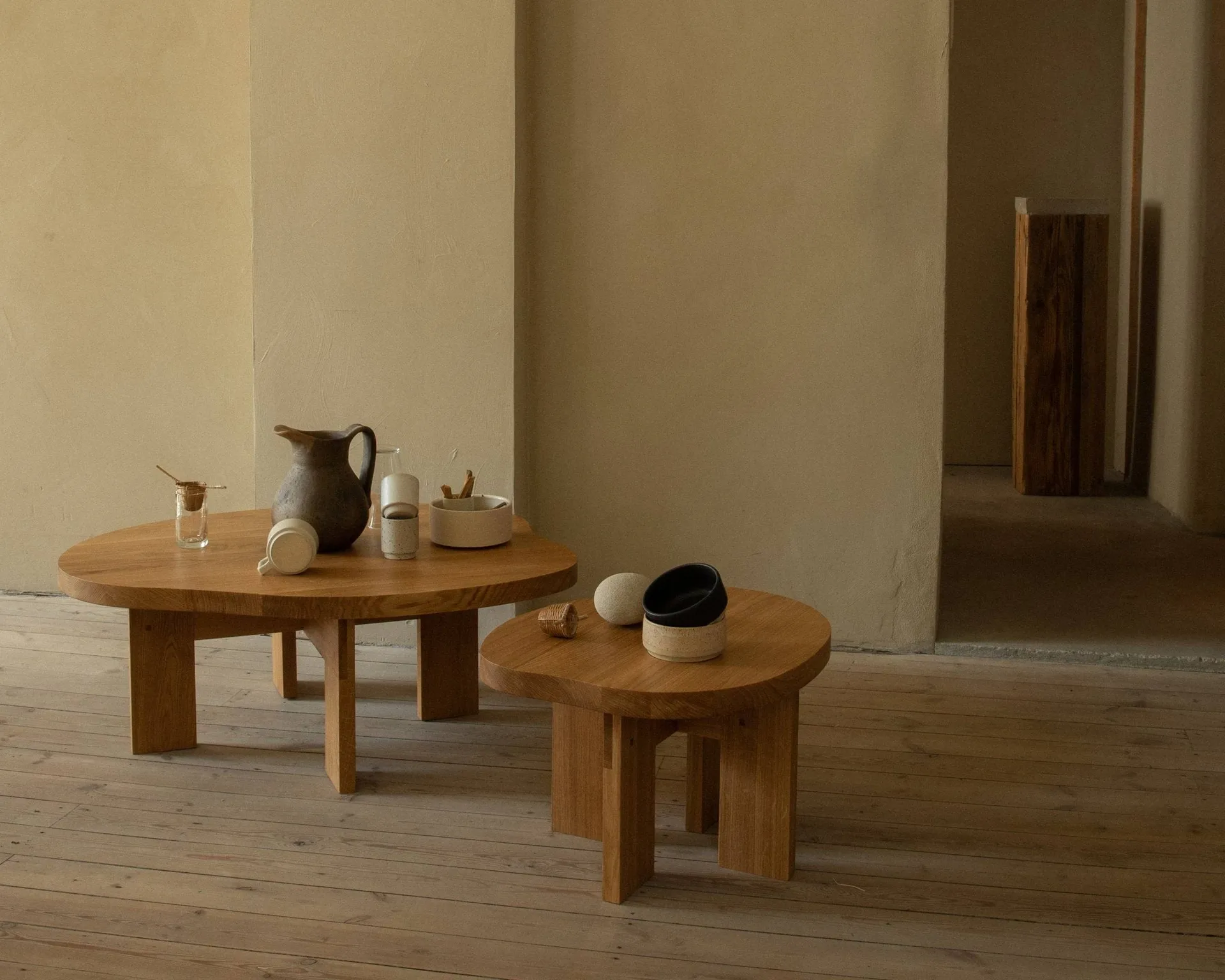 Mesa de centro Farmhouse Pond, Roble, 78x93,6x37 cm FRAMA