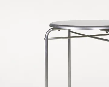 Mesa Petit Rond - Acero inoxidable, Ø65x73 cm - FRAMA