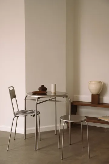 Mesa Petit Rond - Acero inoxidable, Ø65x73 cm - FRAMA