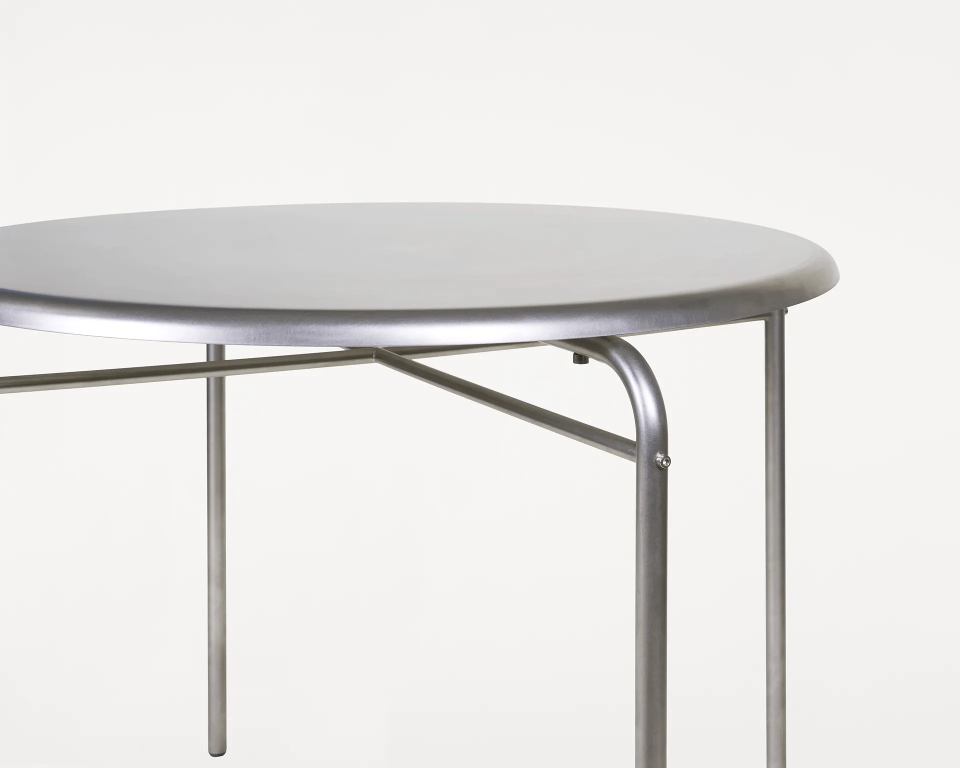 Mesa Petit Rond, Acero inoxidable, Ø90x73 cm FRAMA