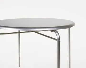 Mesa Petit Rond - Acero inoxidable, Ø90x73 cm - FRAMA