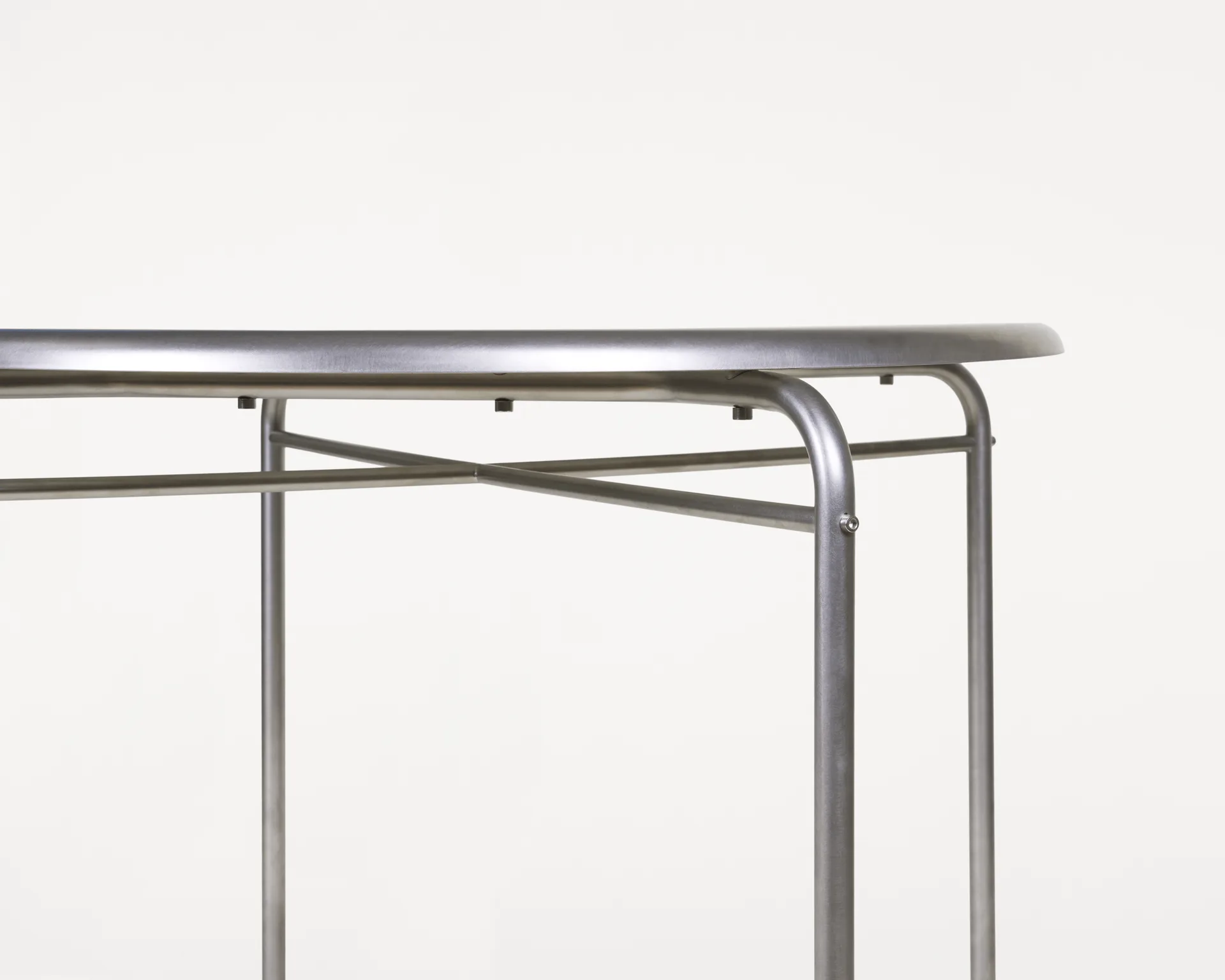 Mesa Petit Rond, Acero inoxidable, Ø90x73 cm FRAMA