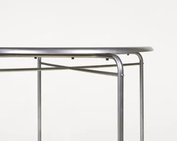 Mesa Petit Rond - Acero inoxidable, Ø90x73 cm - FRAMA