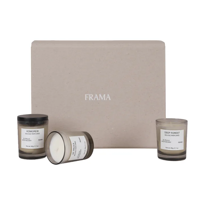 Set de regalo de velas aromáticas FRAMA - 3 piezas - FRAMA