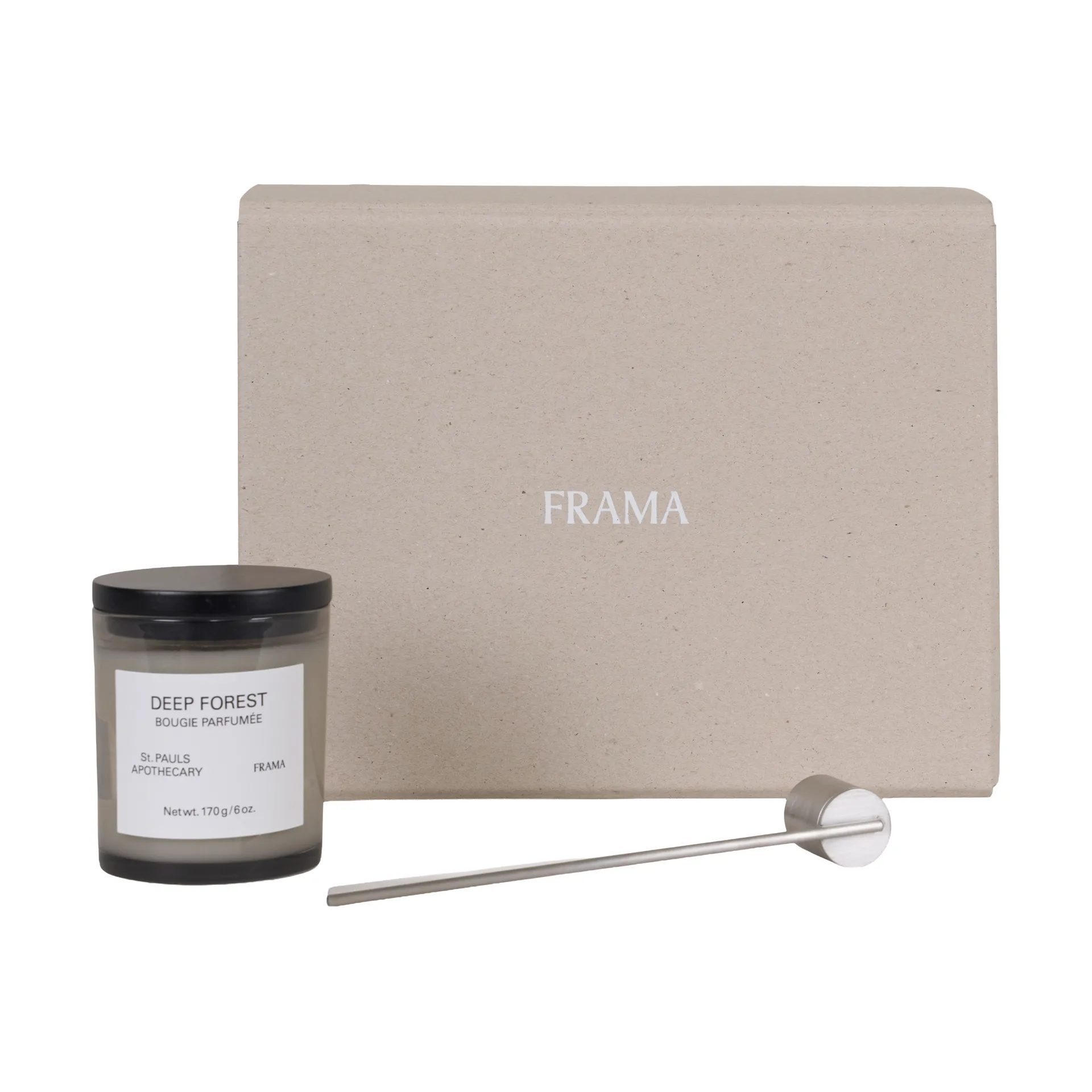 Set de regalo FRAMA con vela aromática + apagavelas, Deep Forest FRAMA