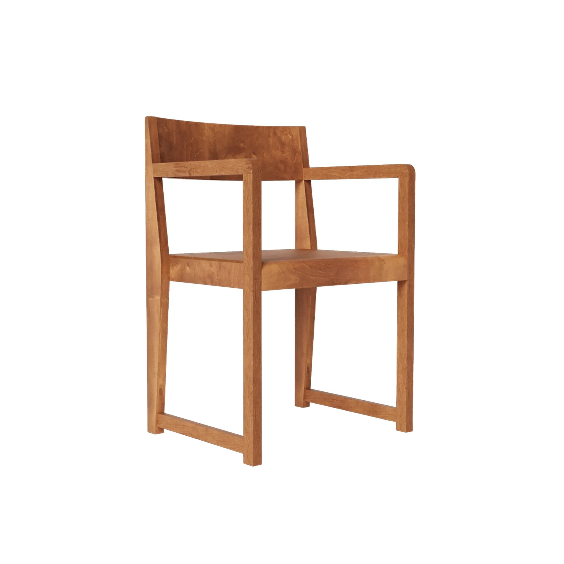 Silla con reposabrazos Armrest Chair 01, Abedul marrón oscuro FRAMA