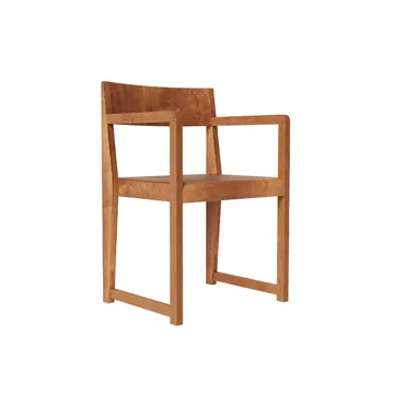 Silla con reposabrazos Armrest Chair 01 - Abedul marrón oscuro - FRAMA