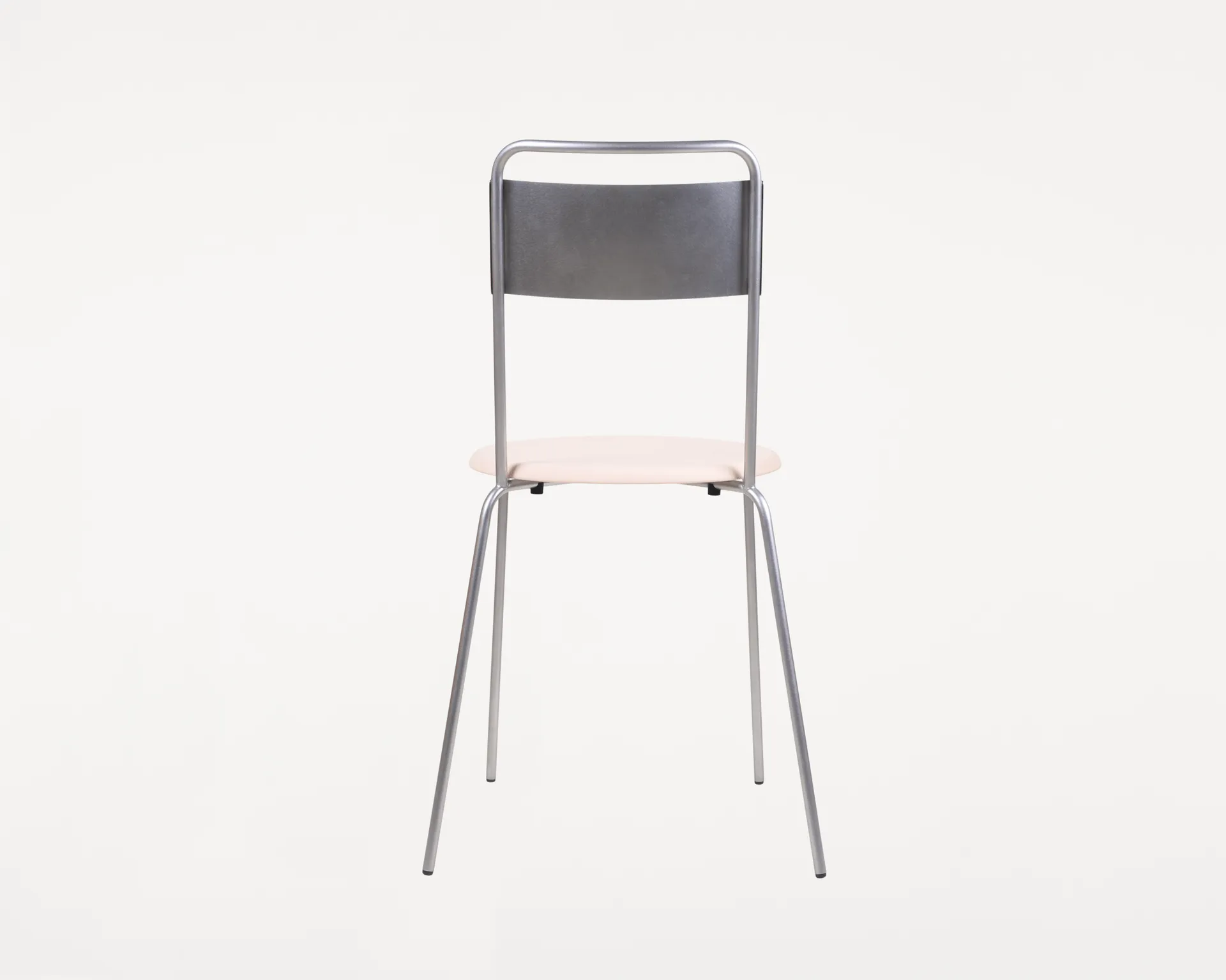 Silla Petit Rond, Acero inoxidable-cuero Natural FRAMA