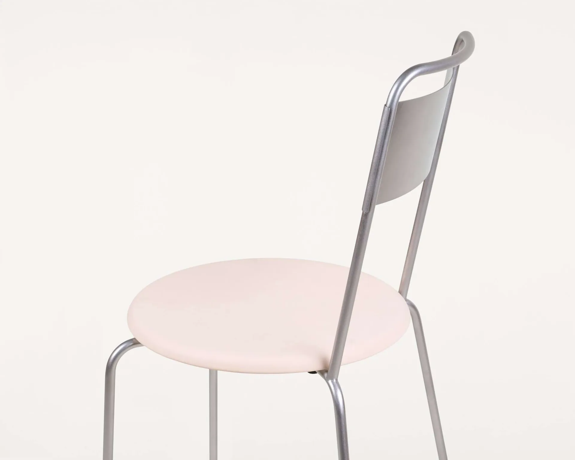 Silla Petit Rond, Acero inoxidable-cuero Natural FRAMA