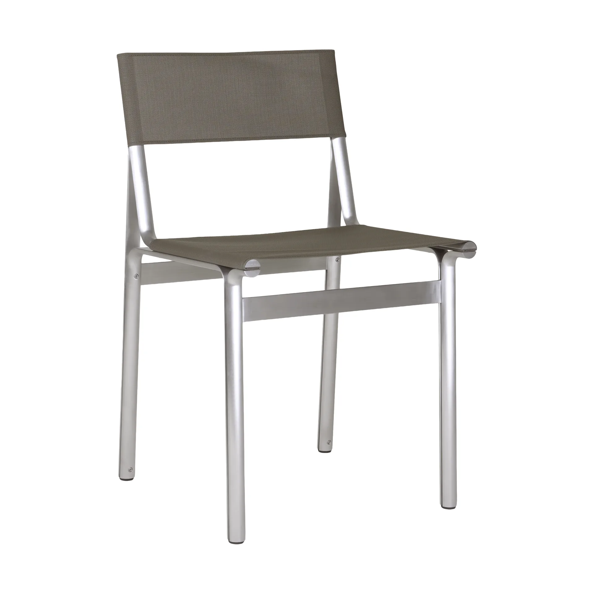 Silla Union, Aluminium-Taupe Mesh FRAMA