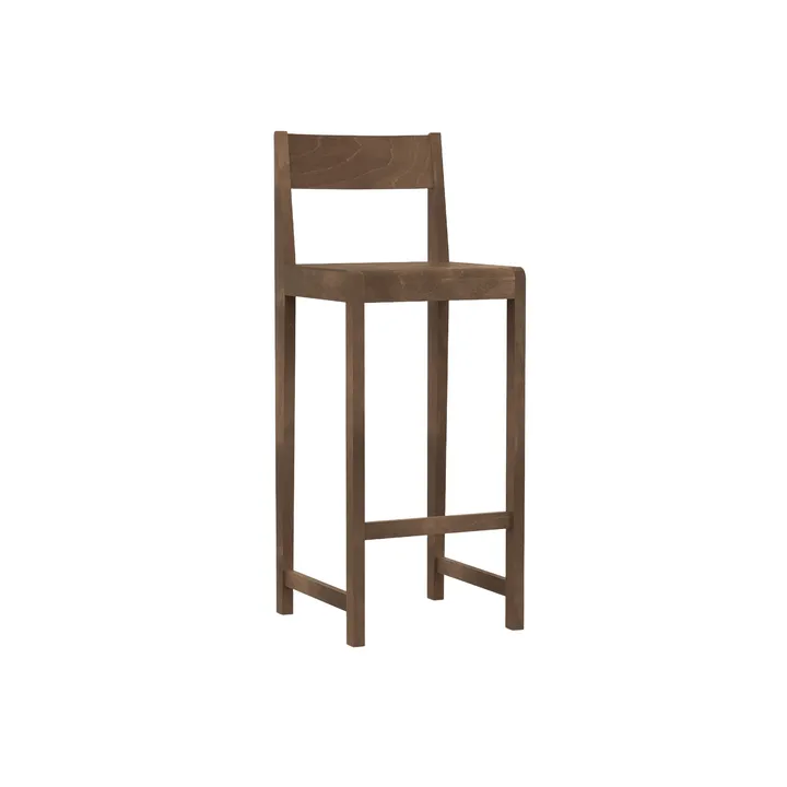 Taburete de bar Bar Chair 01 - Abedul marrón oscuro, 76 cm - FRAMA