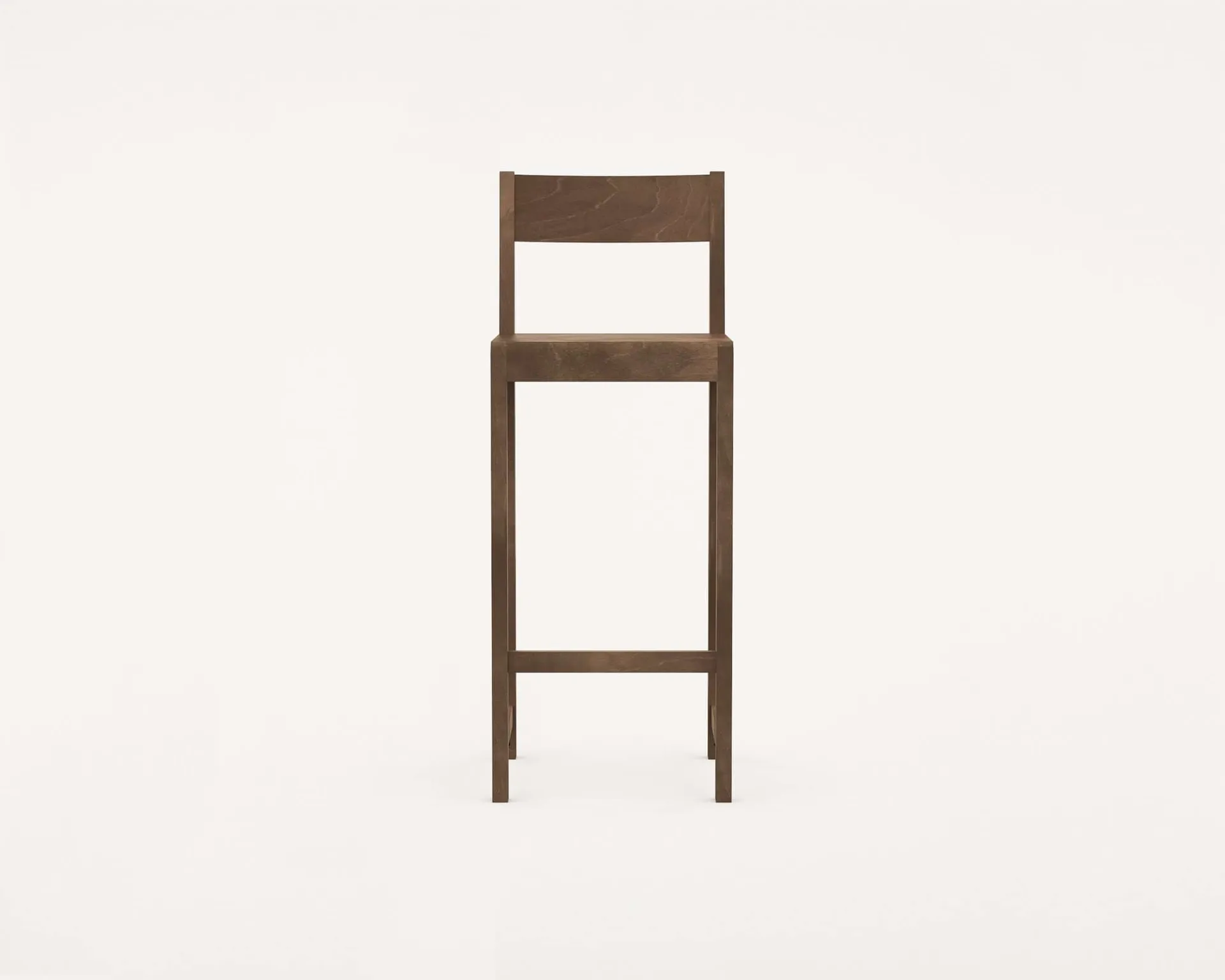 Taburete de bar Bar Chair 01, Abedul marrón oscuro, 76 cm FRAMA