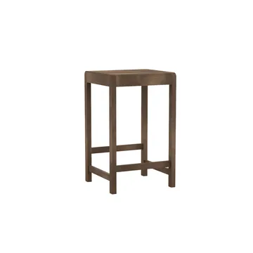 Taburete de bar Stool 01 - Abedul marrón oscuro, 65 cm - FRAMA