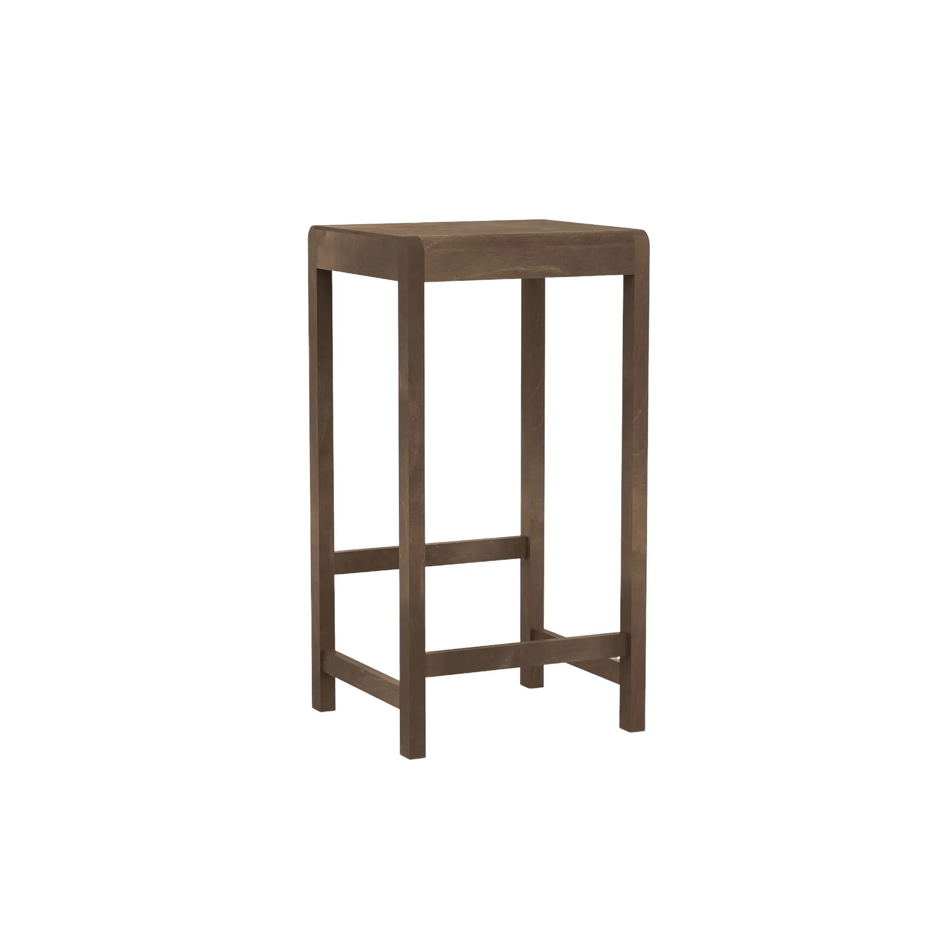 Taburete de bar Stool 01, Abedul marrón oscuro, 76 cm FRAMA