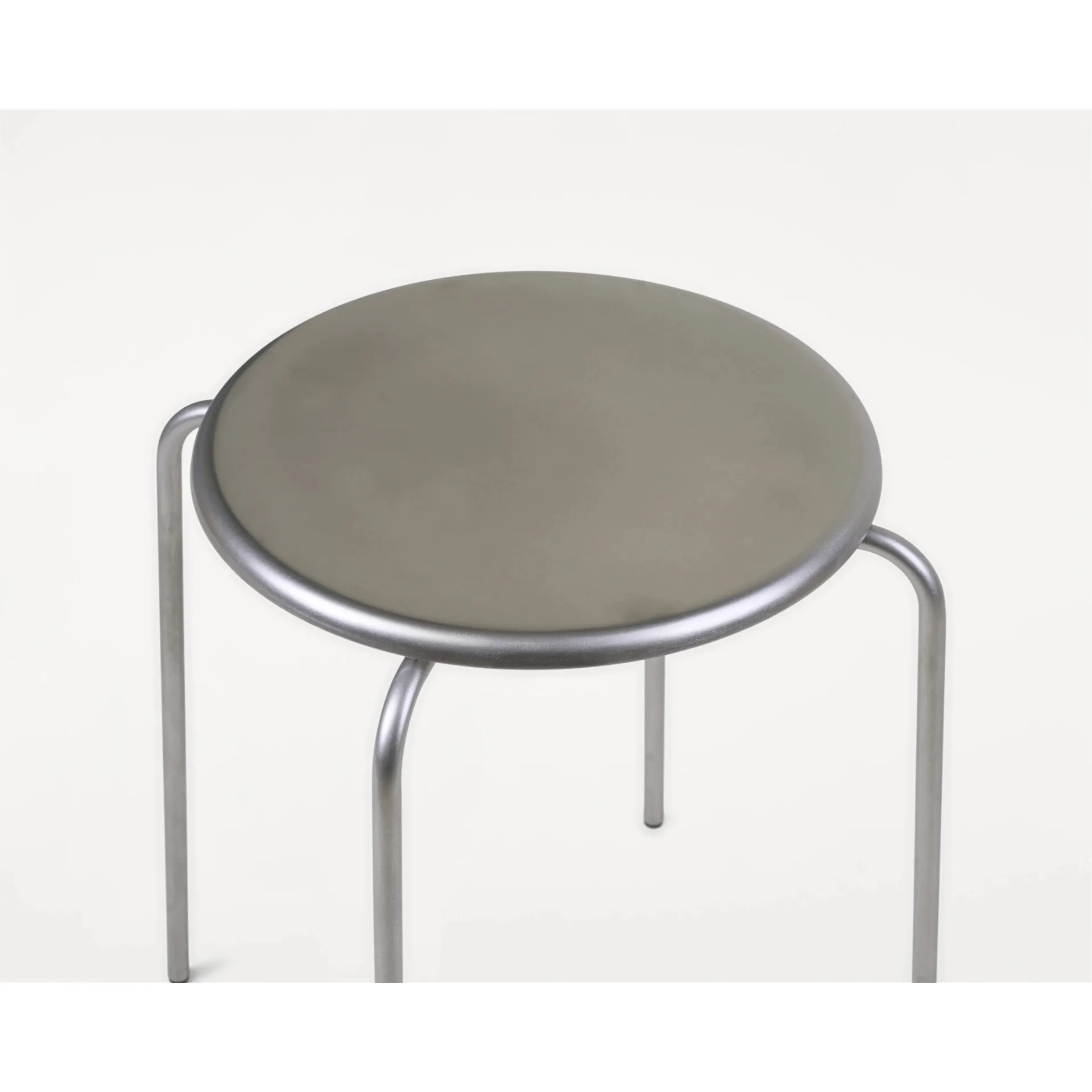 Taburete redondo Petit Rond, Acero inoxidable FRAMA