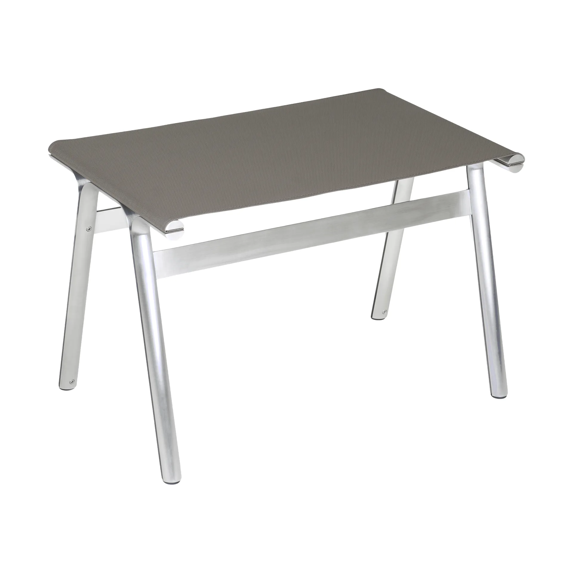Taburete Union, Aluminium-Taupe Mesh, H: 40,6 cm FRAMA