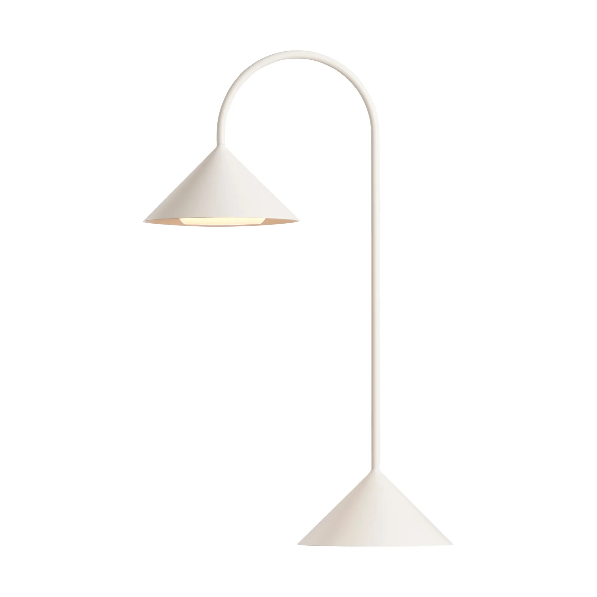 Lámpara de mesa portátil Grasp, Matt White, 47 cm Frandsen