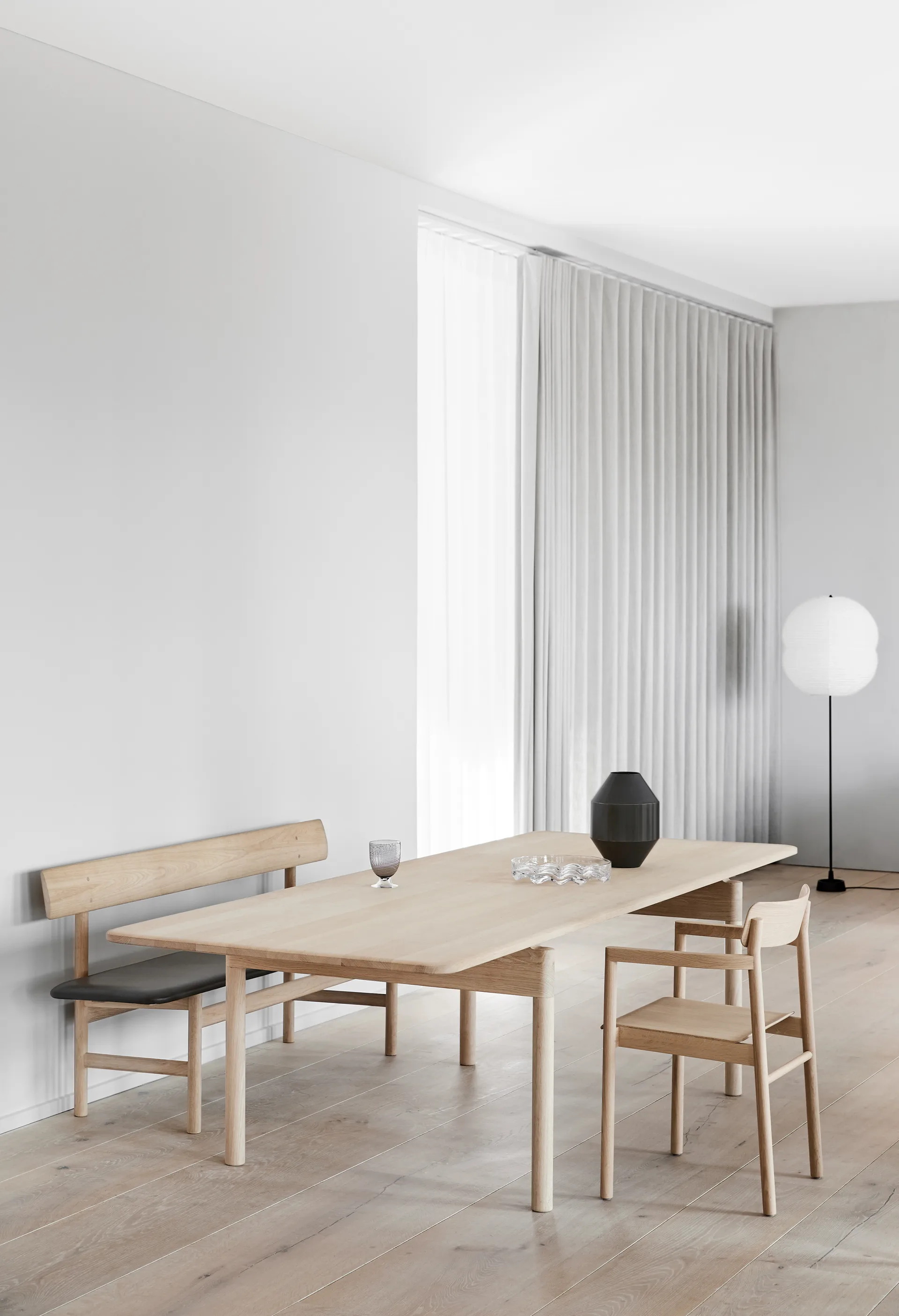 Banco Mogensen 3171, Cuero omni 307-roble enjuagado Fredericia Furniture