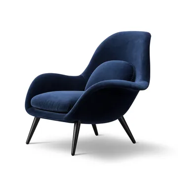 Butaca Swoon - Harald 792 azul-negro roble - Fredericia Furniture