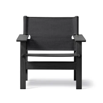 Butaca The Canvas Chair - Canvas negro - roble lacado negro - Fredericia Furniture